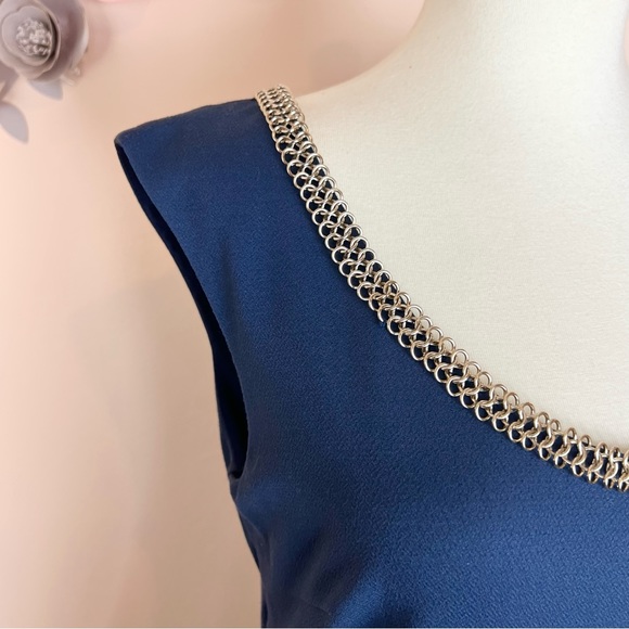 New! LIU JO Chain Link Necklace Sleeveless Sheath Dress - Picture 4 of 10